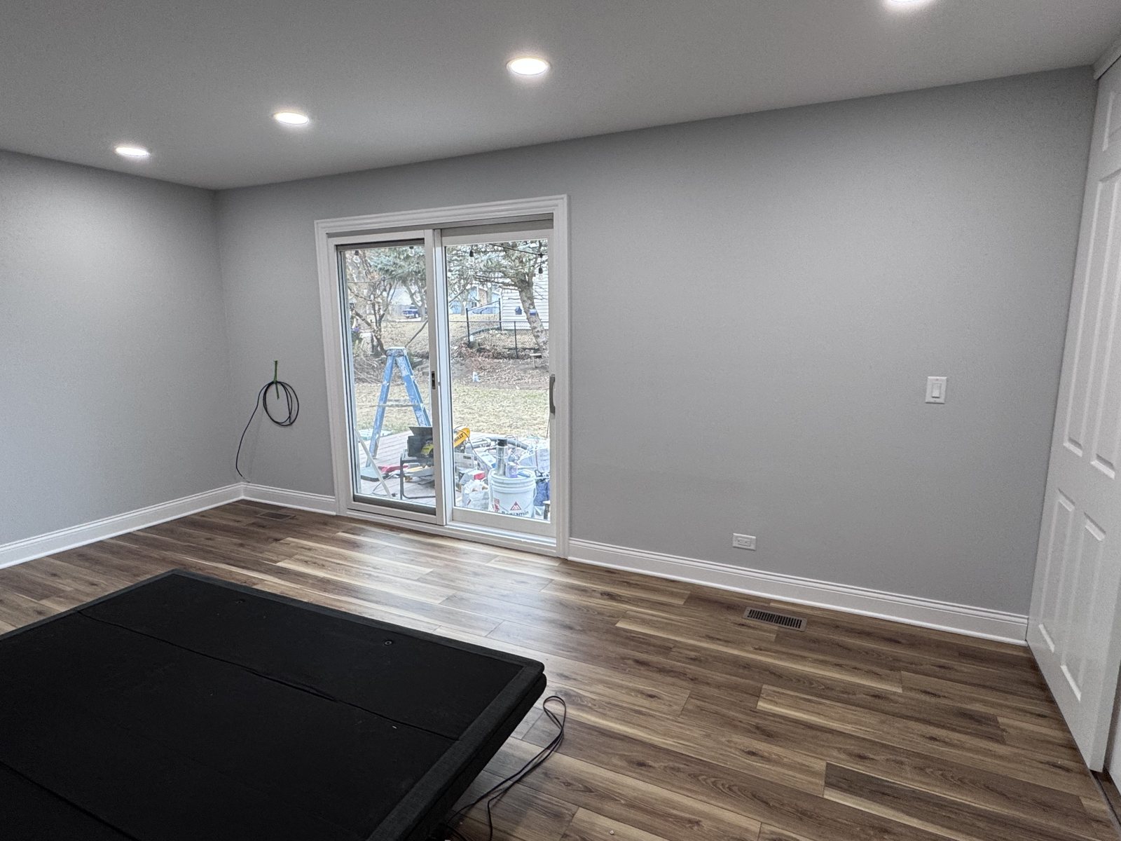 Hanover Park bedroom after: floor and trim
