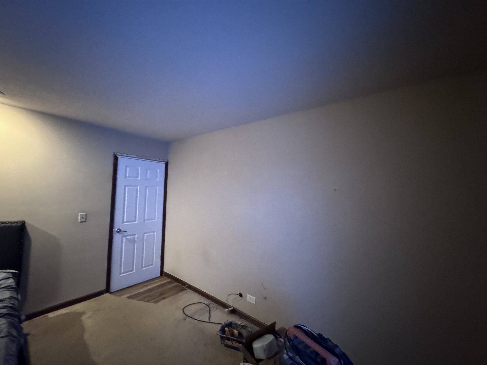 Hanover Park bedroom before: carpeted room
